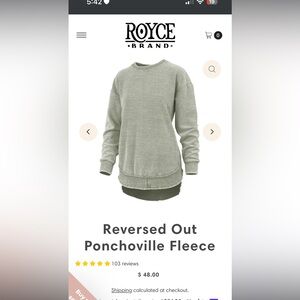 ROYCE Olive Crewneck Sweater with Ribbed Collar and Relaxed Fit EUC